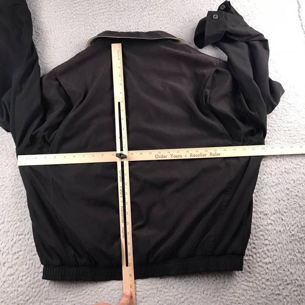 Polo Ralph Lauren Harrington Jacket Men L Black Full Zip Embroidered Pony Logo